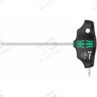 WERA TORX 467 HF T-HANDLE SCREWDRIVER: 2 Tips, Torx, Std End, T6 Tip Size, Long, Steel, Chrome (MPN 05023367001). Key specifications — attr1205415: WERA; attr1205419: Chrome.