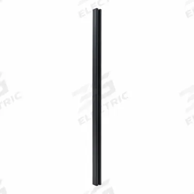 EUROFENCE Ground Post Kit: 8 ft Overall Ht, Aluminum, Powder Coated, Black - Installation Supplies for Privacy Fences