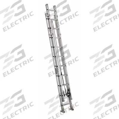 LOUISVILLE LADDER Extension Ladder: 20 ft Ladder Size, Aluminum, 375 lb Load Capacity - Lightweight Aluminum Extension Ladders