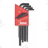 EKLIND Hex Key Set: 11 - 15 Pieces, Ball-Hex-L Long, L, SAE, Single Ball End, Long, 12 Pieces (MPN 13212). Key specifications — attr1205553: Not Tether Capable; attr1205554: EKLIND; attr1205568: Black Oxide; attr1293176: 11 - 15 Pieces.