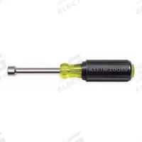 KLEIN TOOLS Hollow Round Shank Nut Driver: Straight, SAE, With Magnetized Tip, Std, 7/16 in Tip Size (MPN 630-7/16M). Key specifications — attr1214485: Round; attr1214505: KLEIN TOOLS.