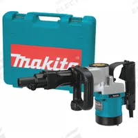 MAKITA Demolition Hammer Kit: Corded, Chipper, 3/4 in Hex, 10.5 ft-lb, 2,000 bpm, 20.7 lb Wt (MPN HM1211B). Key specifications — attr113892: 120V AC; attr113880: Continuous; attr113860: MAKITA.