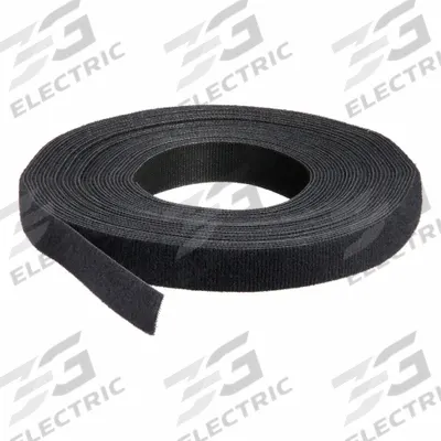 VELCRO BRAND Strap Roll: Strap Roll, Hook-and-Loop, 3/4 in Overall Wd, 37 1/2 ft Overall Lg - Back-to-Back Hook & Loop Rolls