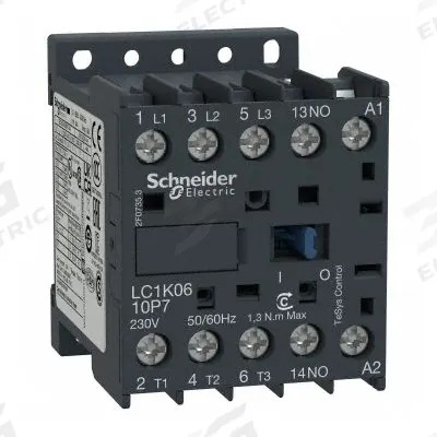 SCHNEIDER Miniature IEC Magnetic Contactor: Non-Reversing, 3 Poles, 3NO Contacts - Miniature, Non-Reversing IEC Contactors