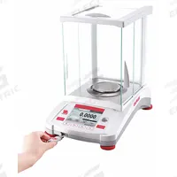 OHAUS Compact Bench Scale: 120 g Capacity, 0.0001 g Readability, 0.0001 g Repeatability, ABS (MPN AX124). Key specifications — Brand: OHAUS; Display Type: VGA Touchscreen.