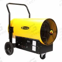 FOSTORIA Portable Electric Salamander Heater: 45kW Watt Output, Hardwired, 64°F Air Temp. Rise (MPN FES-4548-3). Key specifications — NEMA Plug Configuration: Hardwired; Includes: Portable Steel Frame; Phase: 3; Wattage Output: 45kW; Voltage: 480V AC; Thermal Overheat Protection: Automatic Reset; Brand: FOSTORIA; Overall Dimensions - H x W x D: 39 in x 23-1/4 in x 45-1/2 in.
