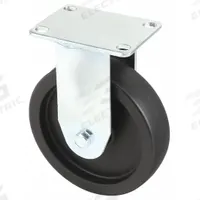 APPROVED VENDOR Plate Caster: Rigid, No Brake, Polyolefin, 4 in Wheel Dia., 1 1/4 in Wheel Wd, Rigid (MPN 400K60). Key specifications — Brand: APPROVED VENDOR; Wheel/Tread Color: Black; Roll Up: Rigid.