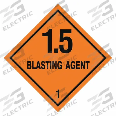 STRANCO Container Label: 1.5 Blasting Agent, 4 in x 4 in, 4 in Label Ht - Class 1: Explosives