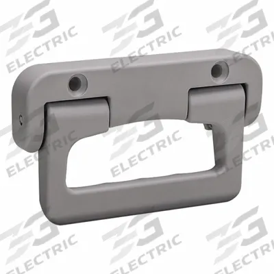 ELESA Folding Handle: Unthreaded Holes, Plastic, Gray, 80 mm Mounting Hole Center to Center - Load-Rated Folding Pull Handles