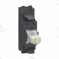 SCHNEIDER ELECTRIC Lamp Module: 22 mm Size, White, LED, 24 V AC/DC Rating, No Transformer (MPN ZBVB15). Key specifications — Compatible Operator: Selector Switch; Compatible with Series: XB4; Terminal Connection Type: Push-In; Brand: SCHNEIDER; Manufacturer Part Number: ZBVB15; Includes Bulb: Bulb Included.