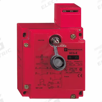 TELEMECANIQUE SENSORS Safety Interlock Switch: XCSE Series - Solenoid-Actuated Safety-Interlock Switches