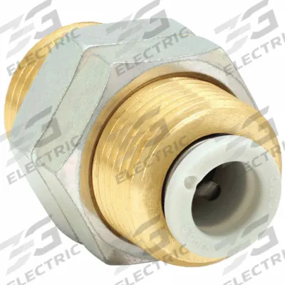 SMC Push-Fit Union Fitting: 8 mm OD x 8 mm OD Size, Push-to-Connect x Push-to-Connect - Polybutylene & Brass Tube Fittings