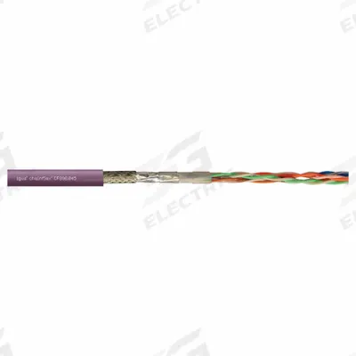 CHAINFLEX Bus Cable: (1) Pr 20 AWG (0.25), PUR, Order by the Foot, CAN-Bus - Continuous Flexing Bus Drop Cables