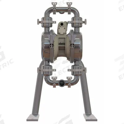 VERSAMATIC Double Diaphragm Pump: 316 Stainless Steel, 1 1/2 in, Tri-Clamp, 86 gpm - 3-A Certified AODD Pumps