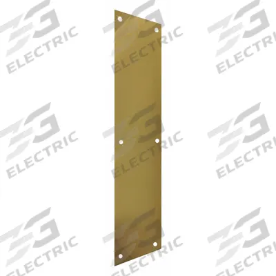 APPROVED VENDOR Door Push Plate: 4 in Wd, 16 in Ht - Standard Push Plates