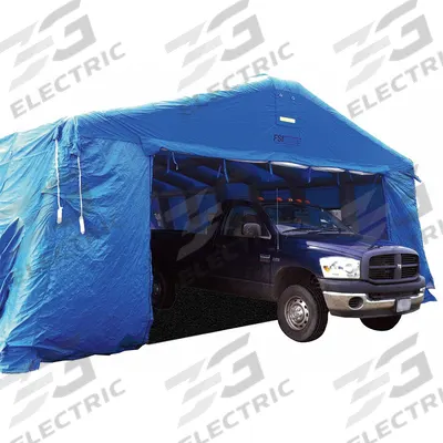 FSI Drive-Through Shelter: 40 ft Overall Lg, 24 ft Overall Wd, 12 ft Overall Ht - Drive-Through Inflatable Temporary Shelters