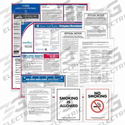 COMPLYRIGHT Labor Law Poster Set: WY, English, Plastic, 2 1/2 in x 25 in - State & Federal Labor Law Poster Sets