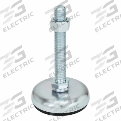 JW WINCO Male-End Leveling Mount: Swiveling Stud, 1/2"-13 Thread Size, 3.15 in - Non-Skid Male Leveling Mounts