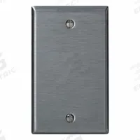 LEVITON Wall Plate: 1 Gang, Midsize Size (MPN SSJ13-40). Key specifications — Brand: LEVITON; Material: Stainless Steel.
