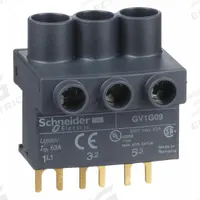 SCHNEIDER Terminal Block: Terminal Block, GV1G09. Key specifications — Manufacturer Part Number: GV1G09; Brand: SCHNEIDER; Compatible with Series: TeSys Deca.