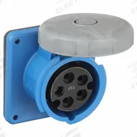 HUBBELL Pin and Sleeve Receptacle: Orange, 120/208V AC, Single Phase, 20 A, 3 Pole, 4 Wire (MPN HBL520R9W). Key specifications — Brand: HUBBELL.