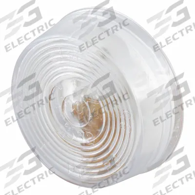 GROTE License Plate Light: Incandescent, License Plate Light, Clear, Round - Vehicle License Plate Lights