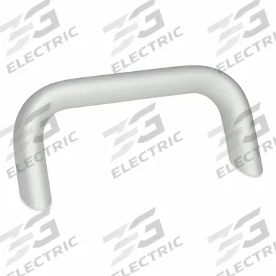 JW WINCO Pull Handle: Threaded Holes, Aluminum, Silver - Load-Rated Angled-Leg Pull Handles