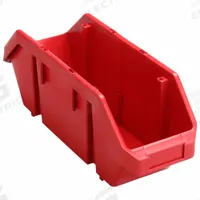 QUANTUM STORAGE SYSTEMS Cross-Stacking Bin: 6 5/8 in x 18 1/2 in x 7 in, Red, Label Holder Included (MPN QP1867RD). Key specifications — Electrostatic Discharge: Not Electrostatic Discharge Conductive; Brand: QUANTUM STORAGE SYSTEMS; % Recycled Content: 0%.