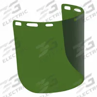 PIP Face Shield Visor: 15 in Overall Wd, 8 in Overall Ht, 0.08 mm Overall Thick, Green, Anti-Fog (MPN 251-01-7313). Key specifications — Material: Polycarbonate; Brand: PIP.