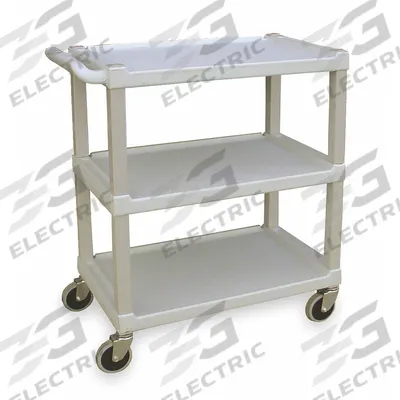 LAKESIDE Utility Cart: 300 lb Max Load Capacity, 3 Shelves - Open Plastic Carts