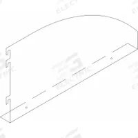 Bookend Bracket: 12 in Overall Lg, Steel, Petal White, 14 Gauge (MPN GRFTB-14GA-12L-E-2). Key specifications — Material: Steel; Brand: INSTOCK.
