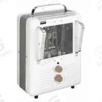 DAYTON Portable Electric Jobsite & Garage Heater: 1.3kW/1.5kW Watt Output, 5-15P, 120V AC, 1 Phase (MPN 3VU33). Key specifications — NEMA Plug Configuration: 5-15P; Includes: Power Indicator Light; Phase: 1; Wattage Output: 1.3kW/1.5kW; Voltage: 120V AC; Thermal Overheat Protection: Manual Reset; Brand: DAYTON; Overall Dimensions - H x W x D: 16 in x 8 in x 10 in.