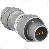 HUBBELL Pin and Sleeve Plug: Gray, 250V DC/600V AC, Single Phase, 30 A, 2 Pole, 2 Wire (MPN VP3275). Key specifications — Brand: HUBBELL.