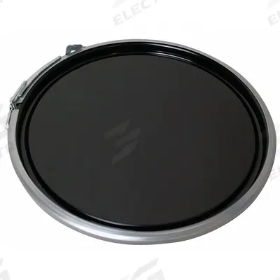 APPROVED VENDOR Cover and Ring: Lever Lock, 11 7/8 in Overall Dia, Black, Steel - Lever Lock Lids