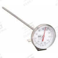 APPROVED VENDOR Dial Pocket Thermometer: -40°F to 160°F, +/- 2°F, 8 in Stem Lg, Fahrenheit (MPN 23NU25). Key specifications — Accuracy: +/- 2°F; Brand: APPROVED VENDOR; Temperature Units: Fahrenheit.