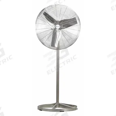 Dayton Freestanding Fan: 24 in Blade Dia, 1 Speeds, 1/4 hp Motor HP, Non-Oscillating - Washdown-Rated Industrial Pedestal Fans