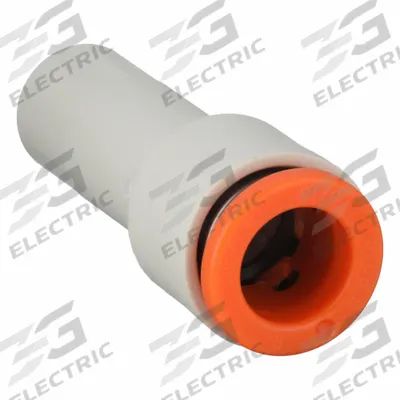 SMC Push-Fit Adapter Fitting: 5/16 in OD x 3/8 in OD Size, Push-to-Connect x Push-to-Connect - Polybutylene & Brass Tube Fittings
