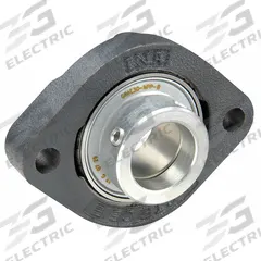 INA 2 Bolt Flange Bearing: Radial Ball, 40 mm Bore, Cast Iron, Eccentric Collar, 150 mm Lg, Rhombus (MPN GLCTE40-XL). Key specifications — Bore Type: Cylindrical; Brand: INA; Lubricant Material: Lithium Complex Grease; Mounting Bolt Size: M12; Split Housing: Not Split; System of Measurement: Metric.