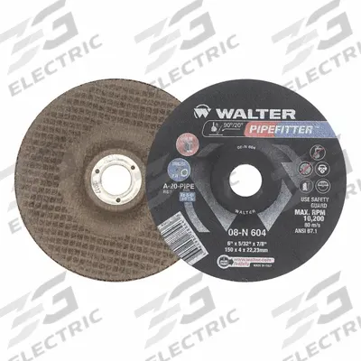 WALTER SURFACE TECHNOLOGIES Depressed Center Grinding Wheel: Type 27, 6 in x 7/8 in - Contaminant-Free Grinding Wheels for Stainless Steel