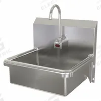 SANI-LAV Hands-Free Sink: 1 Stations, 7 in Bowl Dp, 17 in Bowl Lg, 14 in Bowl Wd, Faucet Included (MPN 705B.5). Key specifications — Includes Side Splash: Side Splash Not Included; Series: Stainless Steel Hand Wash Sink; Brand: SANI-LAV; Power Source: Battery Powered.