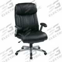 OFFICE STAR PRODUCTS Executive Office Chair: ECH, Flip Up, Black, Leather Material, 25 in Back Ht (MPN ECH38665A-EC3). Key specifications — attr995518: ECH; attr982877: Black; attr982913: Yes; attr982865: Black; attr982870: OFFICE STAR PRODUCTS; attr982901: Black.