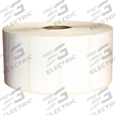 APPROVED VENDOR Barcode Printer Label: 2 in Label Wd, 1 in Label Ht, White, 1 in Core Dia. - Desktop Direct Thermal Labels