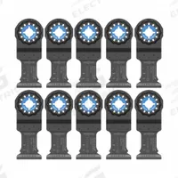 BOSCH Oscillating Tool Blade: 1 1/4 in Blade Wd, 4 in Overall Lg, Plunge Cutting, Carbide, 10 PK (MPN OSL114C-10). Key specifications — attr1097473: Wood; attr1097476: BOSCH; attr1097456: Plunge Cutting.