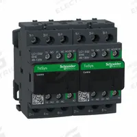 SCHNEIDER IEC Magnetic Contactor: Reversing, 3 Poles, 3NO Contacts, 32 A, 120V AC/48V AC Coil (MPN LC2D32EHE). Key specifications — Brand: SCHNEIDER; Integrated Surge Suppression: No; Nominal Coil Voltage @ 60Hz: 48V AC.