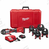 MILWAUKEE Cordless Press Tool Kit: M18™ REDLITHIUM™, Std, Inline, For 1/2 in to 2 in Pipe (MPN 2922-22). Key specifications — attr518742: FORCE LOGIC™; attr525712: Propress 1/2 in, 3/4 in, 1 in, 1-1/4 in, 1-1/2 in, 2 in; attr518712: Bare Tool.