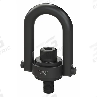ADB HOIST RINGS Hoist Ring: Pivot/Swivel, Black Oxide-Coated Steel, M30-3.50 - Pivot & Rotate Hoist Rings