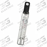 CDN Ruler Thermometer: Candy/Jelly/Deep Fryer, Non-Mercuric Column, 12 in Overall Lg (MPN TCG400). Key specifications — Brand: CDN; Case Material: Stainless Steel; Display Type: Non-Mercuric Column; Features: Stainless Steel Housing; Lens Material: Glass; NSF Certified: No; Thermometer Type: Candy and Deep Fry Ruler Thermometer; Metal Detectable: No.
