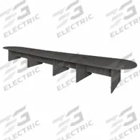 REGENCY Conference Table: Rectangle, Melamine, Ash Gray, 240 in Overall Lg, 52 in Overall Wd, Wood (MPN LCTRT24052AG). Key specifications — attr987891: Slab Leg; attr987894: Melamine; attr987867: PVC; attr987857: REGENCY; attr987872: Wood.