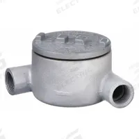 Conduit Outlet Body: Iron, Triple Coat Epoxy Coating, GR, 3/4 in Trade Size, Threaded (MPN GRN75). Key specifications — Series: For Standard Body; Compatible Conduit Trade Size: 3/4 in; Thread Gender: Female; Hub Style: Threaded; Cover Included: Yes; Body Style: N; Connection Type: Threaded; Back Type: Round.