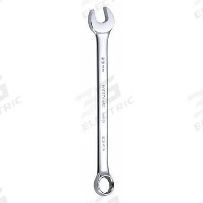 WESTWARD Combination Wrench: Alloy Steel, Chrome, 23 mm Head Size, 11 7/8 in Overall Lg - Metric 12-Point Combination Wrenches